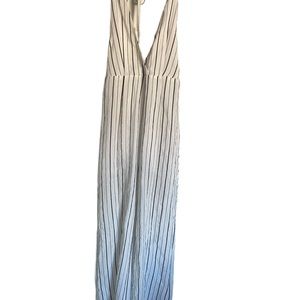 Selfie Leslie white jumpsuit with black stripes